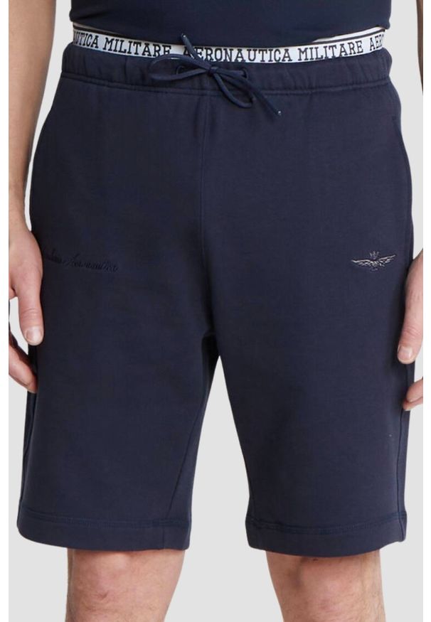 Aeronautica Militare - AERONAUTICA MILITARE Granatowe męskie spodenki Bermuda, Rozmiar XXL. Kolor: niebieski