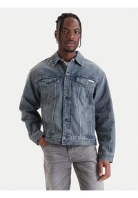 Calvin Klein Jeans Kurtka jeansowa 90s LV04RF723G Szary Regular Fit. Kolor: szary. Materiał: bawełna #1