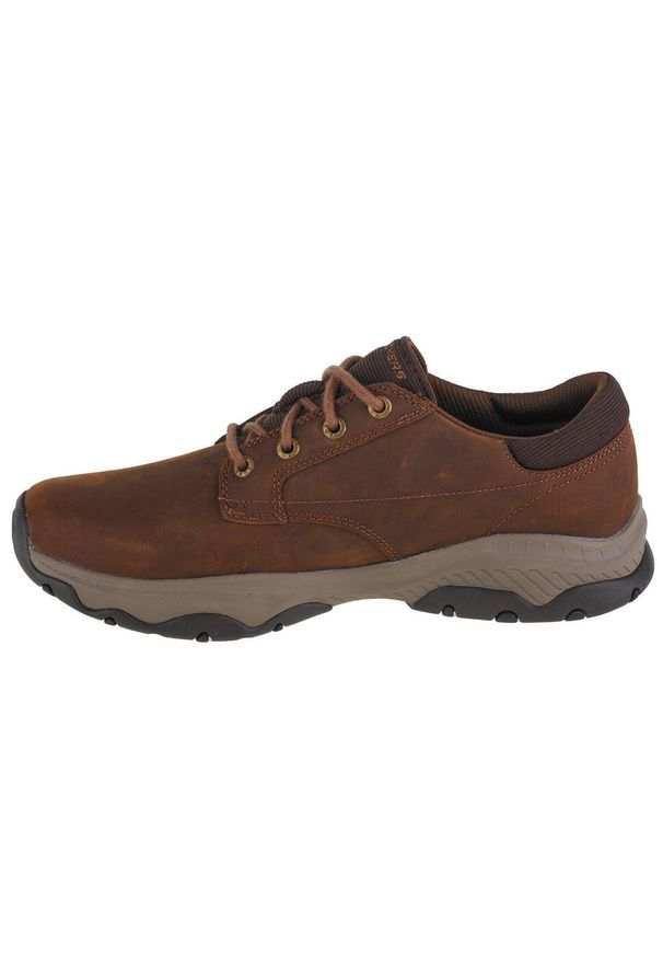 skechers - Buty sportowe Sneakersy męskie, Skechers Craster-Fenzo. Kolor: brązowy. Materiał: nubuk. Sport: turystyka piesza