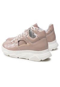 Eva Minge Sneakersy EM-08-09-001158 Różowy. Kolor: różowy. Materiał: skóra, lakier