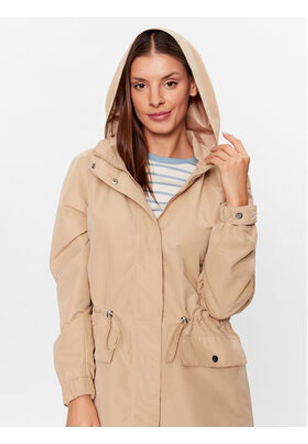 JDY Płaszcz przejściowy 15287038 Beżowy Regular Fit. Kolor: beżowy. Materiał: syntetyk