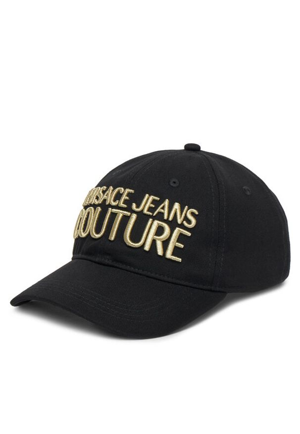 Versace Jeans Couture Czapka z daszkiem 78VAZK32 Czarny. Kolor: czarny. Materiał: bawełna