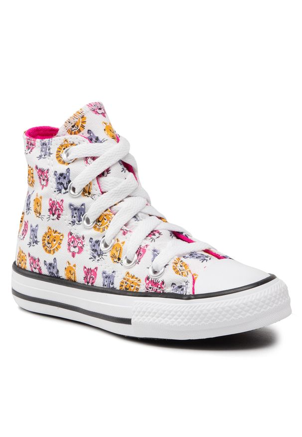 Trampki Converse Ctas Hi 671706C White/Prime Pink/B. Kolor: biały. Materiał: materiał