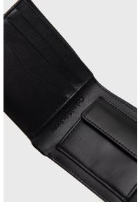 Calvin Klein Jeans portfel skórzany + brelok damski kolor czarny. Kolor: czarny. Materiał: skóra #4