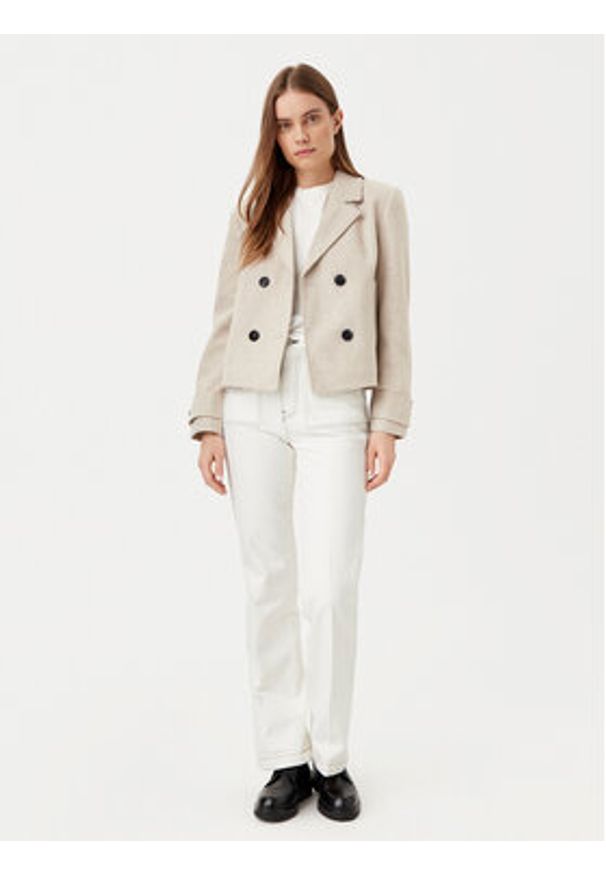 only - ONLY Kurtka przejściowa Freja 15320983 Beżowy Regular Fit. Kolor: beżowy. Materiał: syntetyk