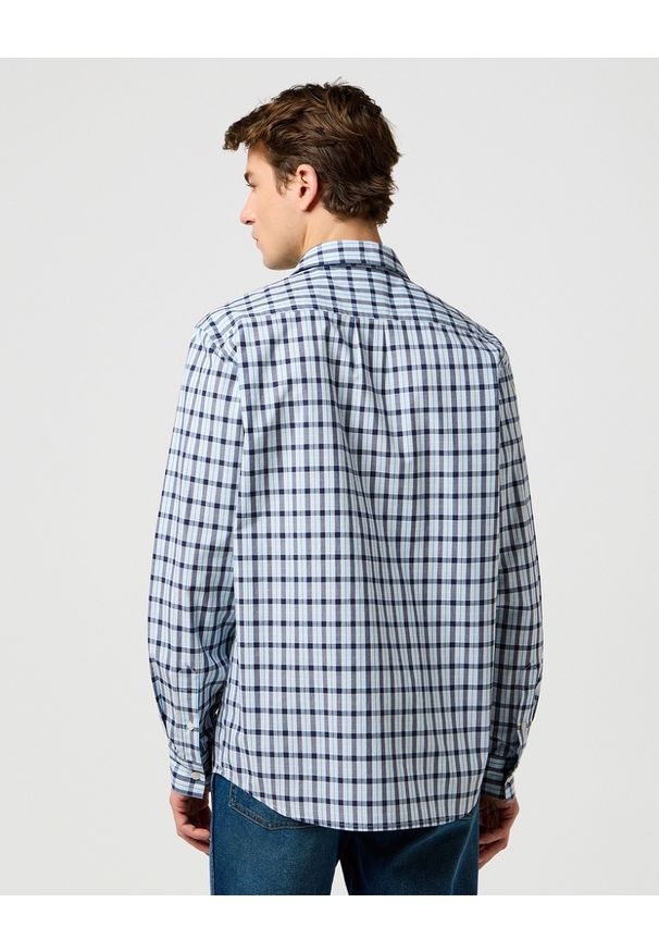Wrangler - MESKA KOSZULA WRANGLER 1 PKT SHIRT CERULEAN 112371552