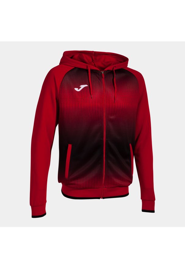 Kurtka z dresu Joma Tiger V. Kolor: wielokolorowy, czarny, czerwony. Materiał: dresówka. Sport: piłka nożna, fitness