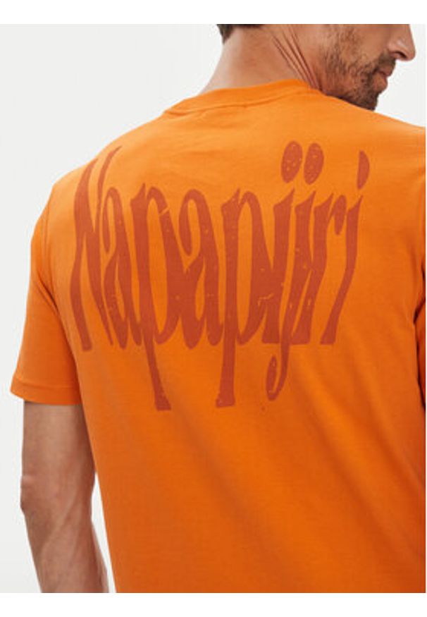 Napapijri T-Shirt S-Turrach NP0A893U Pomarańczowy Regular Fit. Kolor: pomarańczowy. Materiał: bawełna