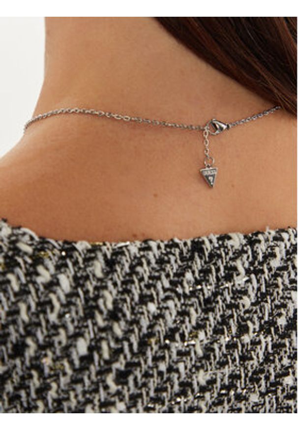 Guess Naszyjnik JUBN04 593JW Srebrny. Materiał: metalowe. Kolor: srebrny