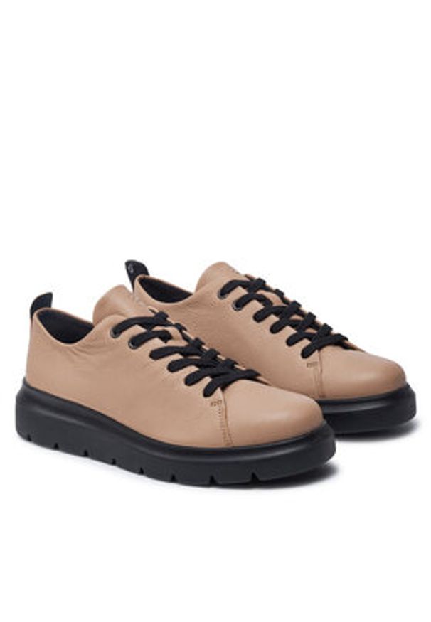 ecco - ECCO Sneakersy Nouvelle 21620301084 Beżowy. Kolor: beżowy. Materiał: skóra
