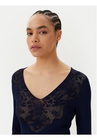 TwinSet - TWINSET Sukienka dzianinowa 251TP3240 Granatowy Slim Fit. Kolor: niebieski. Materiał: syntetyk, wiskoza #4