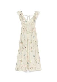 Vero Moda Sukienka letnia Josie 10324125 Beżowy Regular Fit. Kolor: beżowy. Materiał: wiskoza. Sezon: lato #4