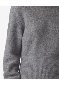 Kenzo - KENZO - Szary sweter z kaszmirem. Okazja: na co dzień. Kolor: szary. Materiał: kaszmir. Wzór: aplikacja, haft. Styl: casual, elegancki #4