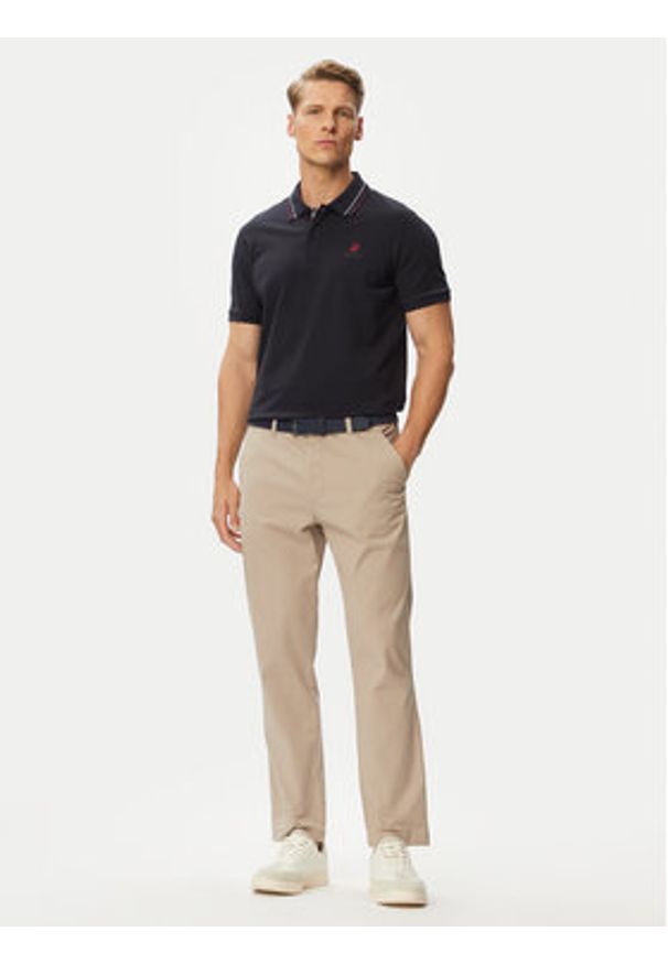 Beverly Hills Polo Club Polo P-SS26M-P450111 Granatowy Regular Fit. Typ kołnierza: polo. Kolor: niebieski. Materiał: bawełna