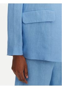 Marella Marynarka Orata 2515041082 Błękitny Regular Fit. Kolor: niebieski. Materiał: len #2