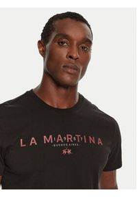 La Martina T-Shirt ZMR007 JS206 Czarny Regular Fit. Kolor: czarny. Materiał: bawełna #5