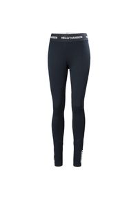 Legginsy damskie Helly Hansen lifa merino midweight. Kolor: niebieski. Sport: turystyka piesza