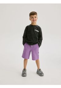 Reserved - Bawełniane szorty - fioletowy. Kolor: fioletowy. Materiał: bawełna. Wzór: gładki