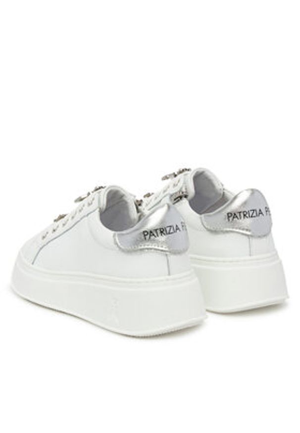 Patrizia Pepe Sneakersy PPJ302 30 Biały. Kolor: biały. Materiał: skóra