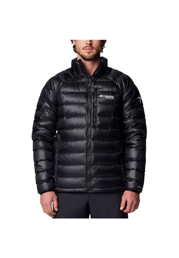 columbia - Kurtka męska Columbia Arctic Crest Down 2088784010 - czarna. Okazja: na co dzień. Kolor: czarny. Materiał: nylon, puch, materiał. Technologia: Omni-Heat (Columbia). Wzór: aplikacja. Sezon: zima. Styl: casual