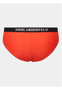 Karl Lagerfeld - KARL LAGERFELD Dół od bikini Logo 230W2214 Pomarańczowy. Kolor: pomarańczowy. Materiał: syntetyk #3