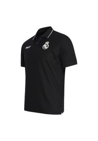 Real Madrid polo męskie. Typ kołnierza: polo. Kolor: czarny. Materiał: bawełna