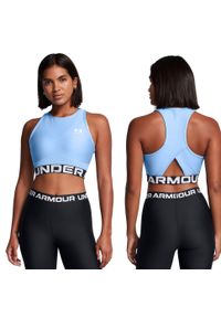 Koszulka treningowa damska Under Armour HeatGear Rib Tank bez rękawów. Kolor: niebieski. Długość rękawa: bez rękawów