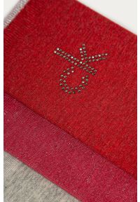 Calvin Klein - Skarpetki (3-pack). Kolor: czerwony. Materiał: materiał. Wzór: nadruk #3