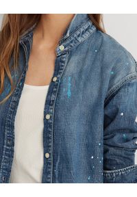 Lauren Ralph Lauren - LAUREN BY RALPH LAUREN - Bawełniana jeansowa koszula. Okazja: na co dzień. Kolor: niebieski. Materiał: bawełna, jeans. Styl: casual, klasyczny