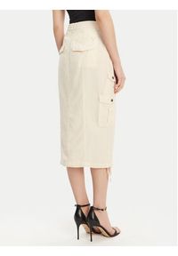 Guess Spódnica midi W5GD1H WG8N0 Beżowy Regular Fit. Kolor: beżowy. Materiał: lyocell