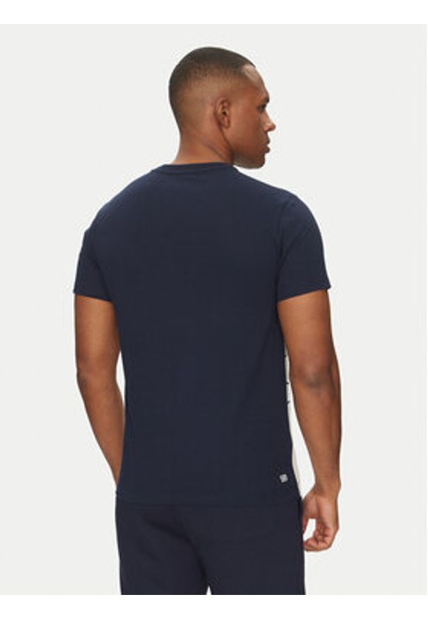 Lacoste T-Shirt TH0031 Granatowy Regular Fit. Kolor: niebieski. Materiał: syntetyk, bawełna