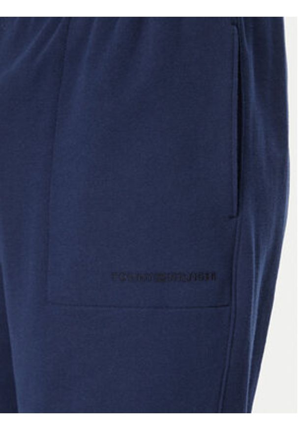 TOMMY HILFIGER - Tommy Hilfiger Szorty sportowe Terry UM0UM03914 Granatowy Regular Fit. Kolor: niebieski. Materiał: bawełna. Styl: sportowy