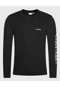 Calvin Klein Longsleeve Placement Logo K10K109737 Czarny Regular Fit. Kolor: czarny. Materiał: bawełna. Długość rękawa: długi rękaw #3