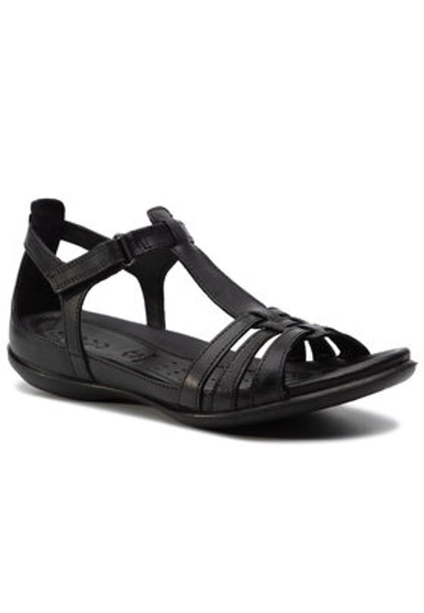 ecco - ECCO Sandały Flash 24087353859 Czarny. Kolor: czarny. Materiał: skóra