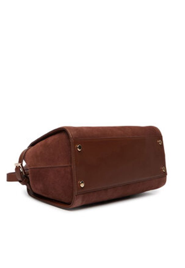 Guess Torebka HWYUSS P6236 Brązowy. Kolor: brązowy. Materiał: zamszowe, skórzane