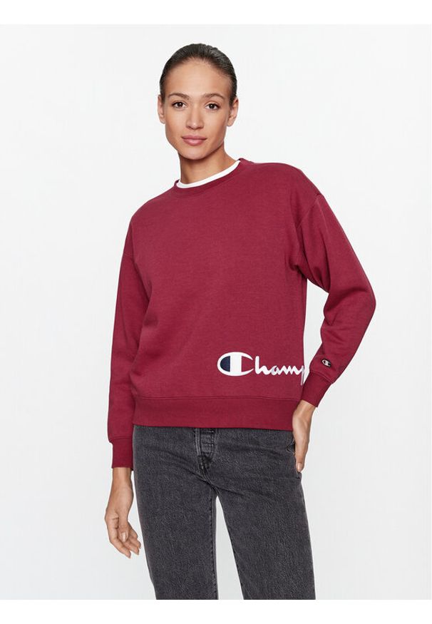 Champion Bluza Crewneck Sweatshirt 116587 Bordowy Regular Fit. Kolor: czerwony. Materiał: bawełna