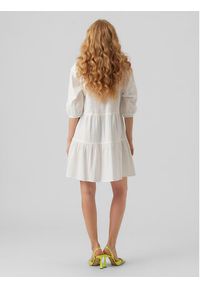 Vero Moda Sukienka letnia Pretty 10279712 Biały Regular Fit. Kolor: biały. Materiał: bawełna. Sezon: lato