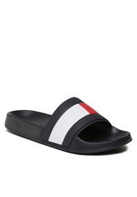 TOMMY HILFIGER - Tommy Hilfiger Klapki Rubber Th Flag Pool Slide FM0FM04236 Granatowy. Kolor: niebieski #5