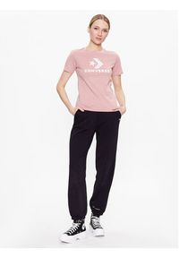 Converse T-Shirt Floral Star Chevron 10024538-A03 Różowy Slim Fit. Kolor: różowy. Materiał: bawełna #5