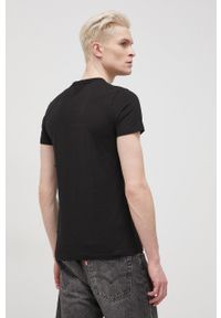 Tom Tailor T-shirt bawełniany kolor czarny z nadrukiem. Okazja: na co dzień. Kolor: czarny. Materiał: bawełna. Wzór: nadruk. Styl: casual