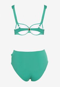 Born2be - Zielone Bikini z Ozdobnym Paskiem na Figach i Usztywnianym Biustonoszem Vamira. Kolor: zielony #6