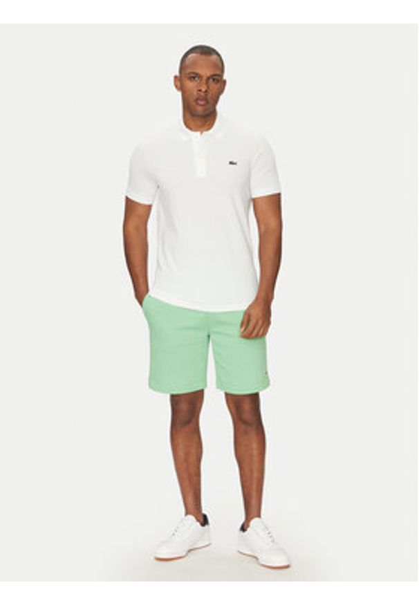 Lacoste Polo DH5522 Biały Regular Fit. Typ kołnierza: polo. Kolor: biały. Materiał: syntetyk