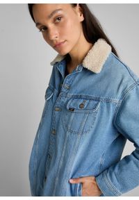 Lee - LEE ELONGATED SHERPA RIDER DAMSKA KURTKA JEANSOWA DAY USE L55NRDZC 112322384. Materiał: jeans #2