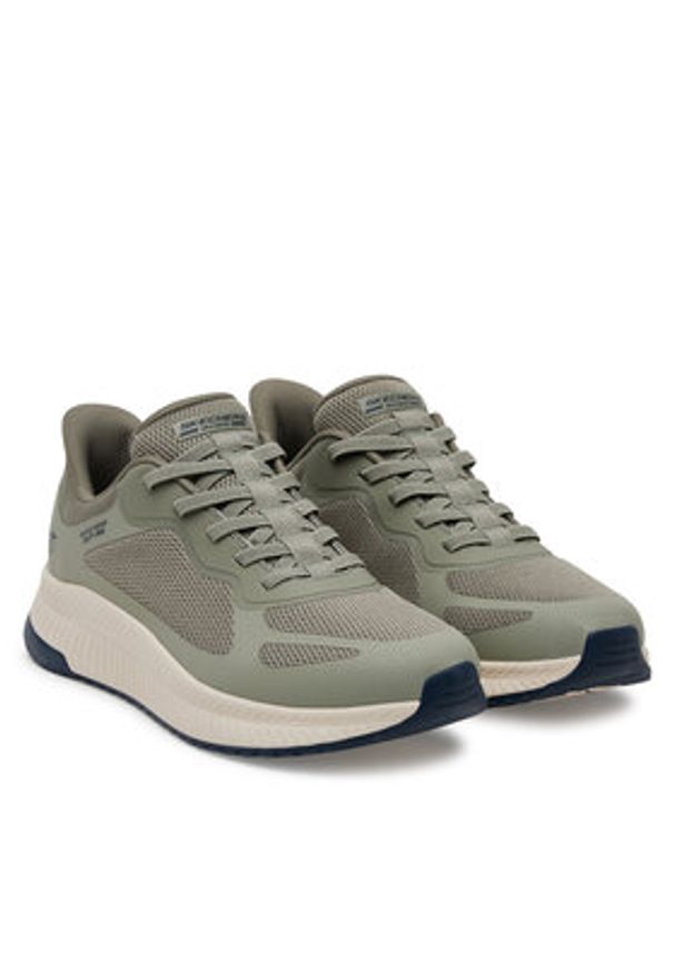 skechers - Skechers Sneakersy Bobs Squad 4- 118423/OLV Khaki. Kolor: brązowy. Materiał: materiał