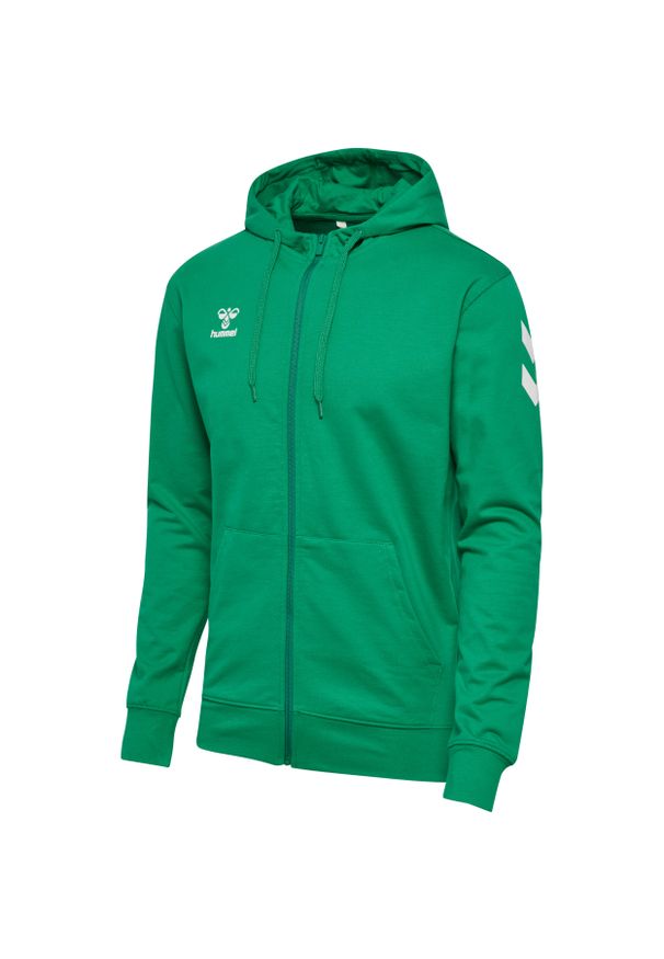 Bluza z kapturem i zamkiem błyskawicznym Hummel GO 2.0. Typ kołnierza: kaptur. Kolor: zielony
