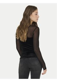 only - ONLY Bluzka Smooth 15360668 Czarny Slim Fit. Kolor: czarny. Materiał: syntetyk #6