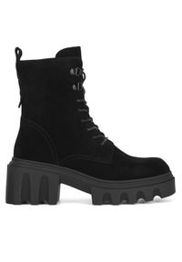 Badura Botki WFA3112-1Z Czarny. Kolor: czarny. Materiał: skóra, zamsz