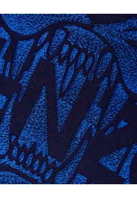 Kenzo - KENZO - Bluza z niebieskim tygrysem. Kolor: niebieski. Materiał: prążkowany, bawełna. Długość rękawa: długi rękaw. Długość: długie. Styl: klasyczny