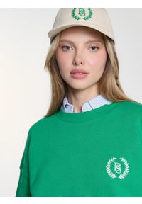 Big-Star - Bluza damska z bawełny organicznej zielona Springa 301/ Pekina 301. Kolor: zielony. Materiał: bawełna. Wzór: haft. Styl: elegancki, retro #7