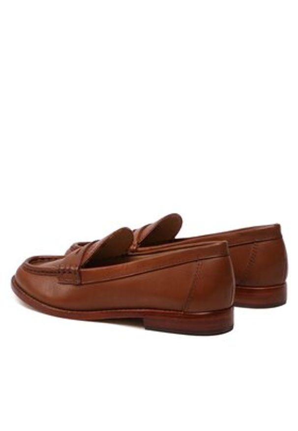Lauren Ralph Lauren - LAUREN RALPH LAUREN Mokasyny Wynnie 802875318002 Brązowy. Kolor: brązowy. Materiał: skóra